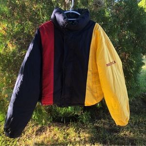 Vintage Nautica reversible puffer jacket
